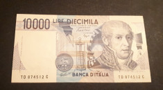 Italia - 10000 Lire 1989 aunc (Vezi descrierea) foto