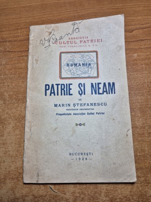 asociatia cultul patriei - patrie si neam - carte dedicata generalului constantin prezan - din anul 1928 foto