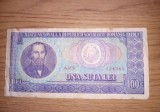 V&acirc;nd bancnotă 100 lei din perioada comunistă