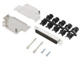 Conector D-Sub 37-Pin Tată Unghi 45&deg; Lipire Cabluri Gold Flash