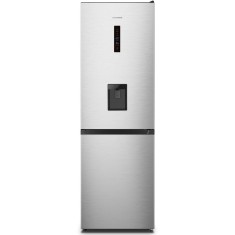 Combina frigorifica Heinner HCNF-HS304XWDE++, 304 l, Full No Frost, Clasa F, Dozator de apa, Display LED, Iluminare LED, H 186, Inox