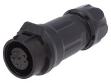 Conector Circular Mufă 16mm 8-PIN Aurit 5A Mamă