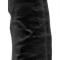 Dildo Thermo Reactive Silicon Dubla Densitate Negru 15 cm