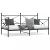 VidaXL Pat de zi fără saltea Negru 100x200 cm Oțel 4104670