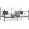 vidaXL Pat de zi fără saltea Negru 100x200 cm Oțel 4104670
