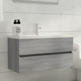 VidaXL Dulap de chiuvetă, sonoma gri, 90x38,5x45 cm, lemn prelucrat