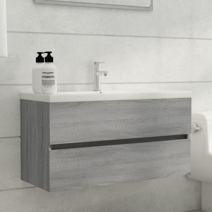 Gossi dulap de chiuveta, sonoma gri, 90x38,5x45 cm, lemn prelucrat