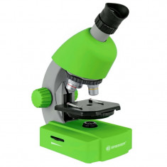 Microscop optic Bresser Junior 40x-640x, lampa LED, Verde foto