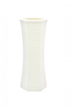 Cumpara ieftin Vaza decorativa cu model, plastic, alb, 29 x 11 cm