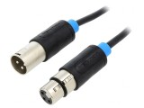 Cablu XLR 3 Pin 15m Negru, Vention