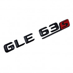 Emblema GLE 63_S Negru cu rosu, pentru spate portbagaj Mercedes