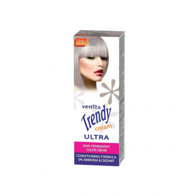 Vopsea de par semipermanenta, Trendy Cream Ultra, Venita, Nr. 11, Silver dust foto