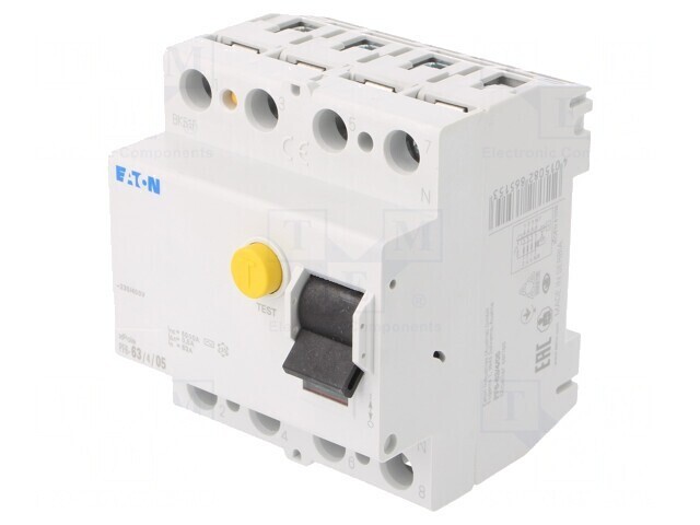 &Icirc;ntrerupător diferenţial 63A 500mA 4P IP20