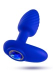 Vibrator Anal Mystery Oh My Gem, 7 Moduri Vibratii, Silicon Lichid, USB Magnetic, Albastru, 10.1 cm