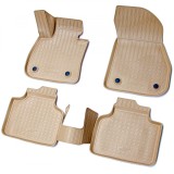Set de 5 covorase bej cauciuc 3D stil tavita premium pentru BMW Seria 2 Active Tourer F45 din 2014, Recambo