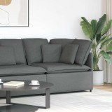 VidaXL Modul de colț pentru canapea modulară cu perne gri &icirc;nchis 100cm