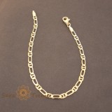 Bratara Atlas , 21 cm unisex placata aur 18K Brazilia cu stanta