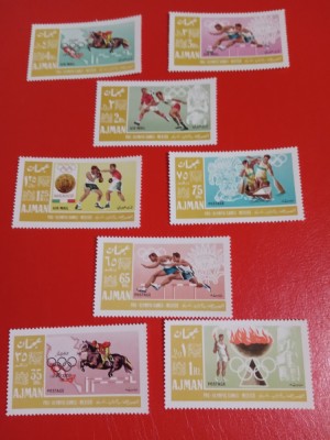 AJMAN, SPORT MEXIC - SERIE COMPLETĂ MNH foto