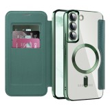 Husa Samsung Galaxy S22 Plus 5G Asteroid GSM SmartMag Book Case, verde