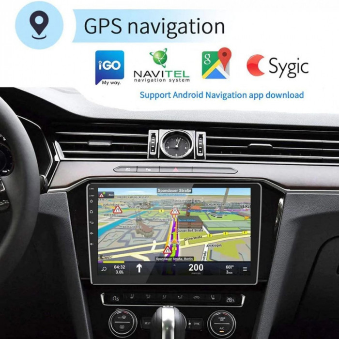 Navigatie Auto Android, 9 Inch, Touchscreen, Wi-Fi, Bluetooth, 1080p Full HD Volkswagen