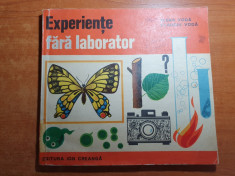 carte pentru copii - experiente fara laborator 1973 foto