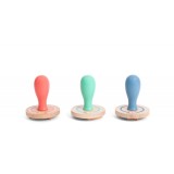 BS Toys Stampile din Lemn pentru Nisip, Delfini, Pesti, Balene, 10x8cm, 18 luni+