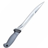 Cumpara ieftin Cutit macelar gri 38 cm, lama 25 cm, grosime 3 mm, 152 g, tais secundar 10 cm, otel inoxidabil, pentru injunghiere si spintecare