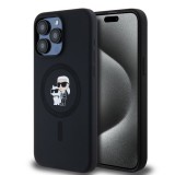 Husa pentru iPhone 15 Pro Max - Karl Lagerfeld Silicone Ring MagSafe (KLHMP15XSCMKCRHK) - Karl&amp;Choupette