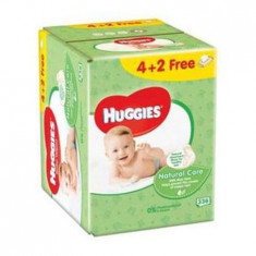 Servetele umede Huggies BW Natural Care, 4+2 pachete, 336 buc foto