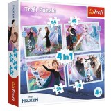 Puzzle 4 in 1 Frozen, cu 35,48,54 si 70 piese 28x6x29 cm, Trefl