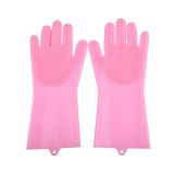 Set manusi de silicon multifunctionale, cu peri, rezistente la temperaturi inalte, roz, Oem