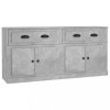 Servante, 2 piese, gri beton, lemn prelucrat