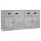 Servante, 2 piese, gri beton, lemn prelucrat