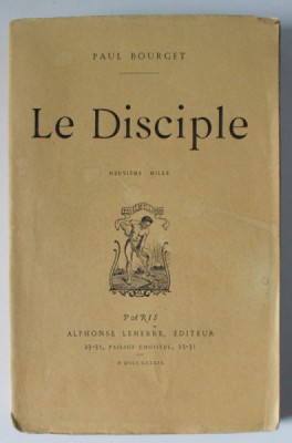 LE DISCIPLE par PAUL BOURGET , 1889 foto