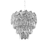 Candelabru Cristal Jericho 3 x E27 Argintiu