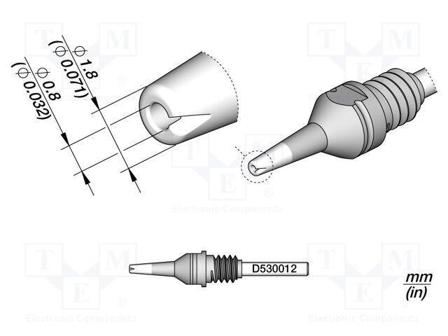V&acirc;rf ciocan dezlipit JBC TOOLS 1,8x0,8mm