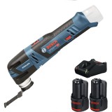 Bosch GOP 12V-28 + 1600A019R8 - Multicutter + Set 2 acumulatori si incarcator Li-Ion 12 V 2 Ah