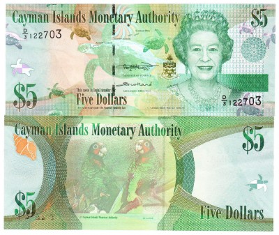 Insulele Cayman 5 Dolar 2024 P-39 UNC foto