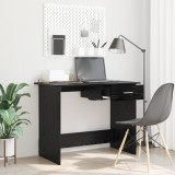 vidaXL Birou cu sertar Stejar negru 100 x 50 x 76 cm Lemn compozit