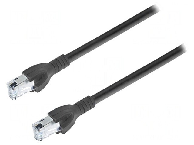 Patch cord S/FTP Cat 6a 5m Negru