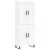 Dulap inalt, alb, 69,5x34x180 cm, lemn compozit, DKD Home Decor