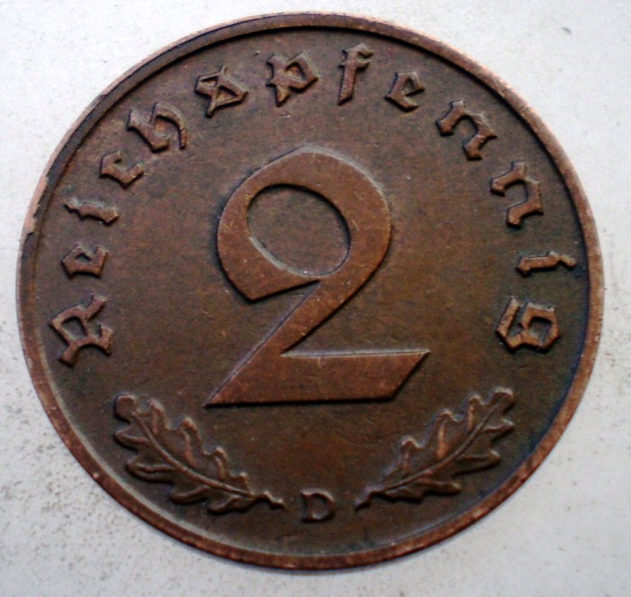 2.639 GERMANIA 2 REICHSPFENNIG 1938 D