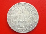 2 lire 1867 Vatican, argint