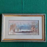 Cumpara ieftin CONSTANTIN RADINSCHI - SALCII PE MALUL LACULUI - acuarela anii '80