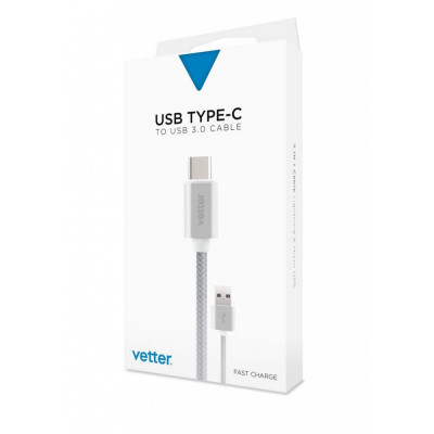 Cablu De Date / Incarcare Vetter Type C To USB 3.0 Silver CAVTUSBC30S1 foto