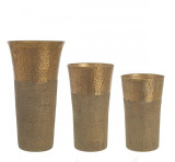 Set 3 vaze metal auriu antic Hammel &Oslash; 16.5 cm x 34 h Elegant DecoLux, Bizzotto