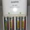 Incarcator SANYO 4 acumulatori AA + 4 acumulatori Ni-MH