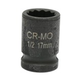 Cheie tubulara de impact bihexagonala 17 mm, 1/2 inch, Cr-Mo, Breckner