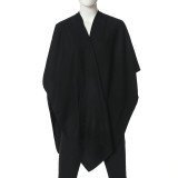 Poncho negru din vascoza