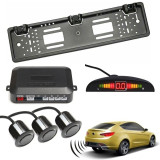 Set senzori parcare auto cu display kit suport numar inmatriculare